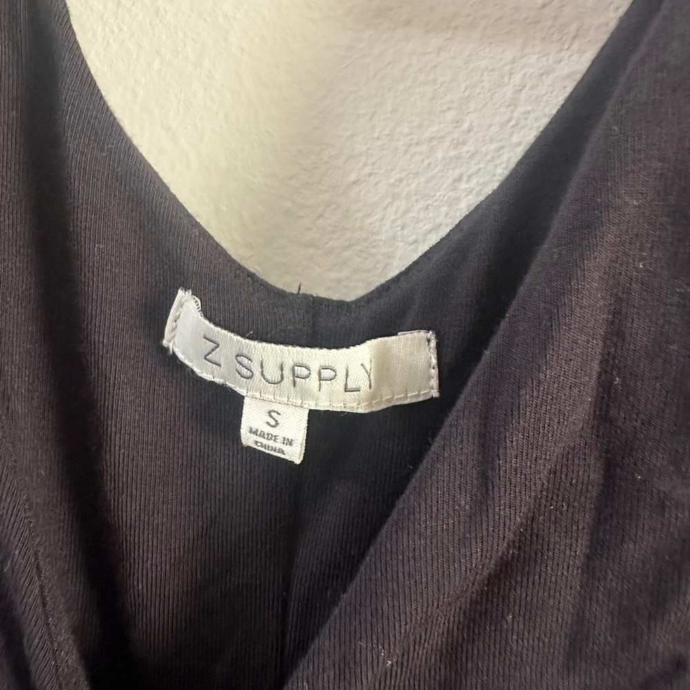 Z SUPPLY Flutter Sleeve Black Dress SIZE SMALL 2 4 All-Occasion Formal V-Neck - Picture 5 of 8